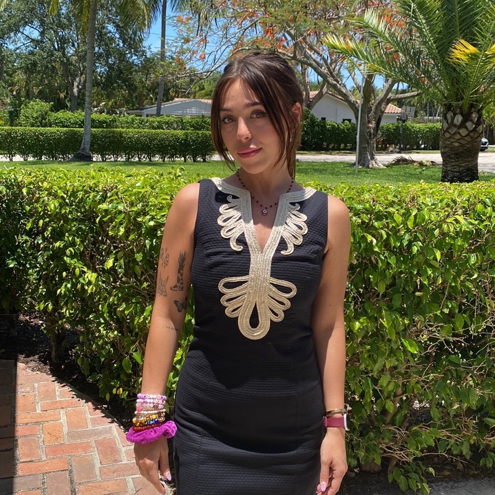 Lilly Pulitzer-Janice Shift-Black-size 0 - Picture 6 of 15